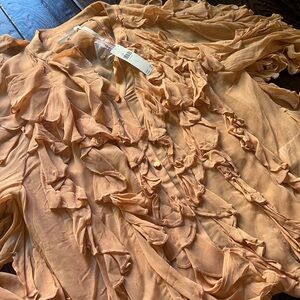 Anthropologie Ruffle blouse